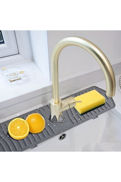 Choice Light Grey 1pc-Silicone Kitchen Faucet Absorbent Mat Sink Splash Guard...