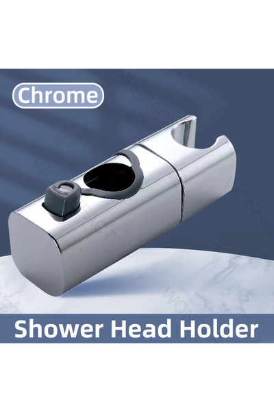 Choice1 Chrome Adjustable Shower Head Holder No Drill Fit with Lift Rod for E...