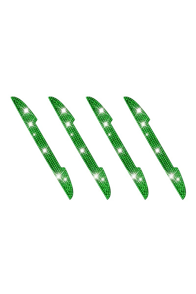 Choice3 4 قطع خضراء، 2/4 قطع، واقيات جانبية مرصعة بالماس لأبواب السيارة، واقي...