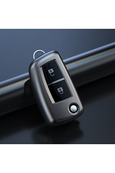 Choice غطاء مفتاح سيارة رمادي اللون من مادة TPU الناعمة، مناسب لسيارات نيسان ...