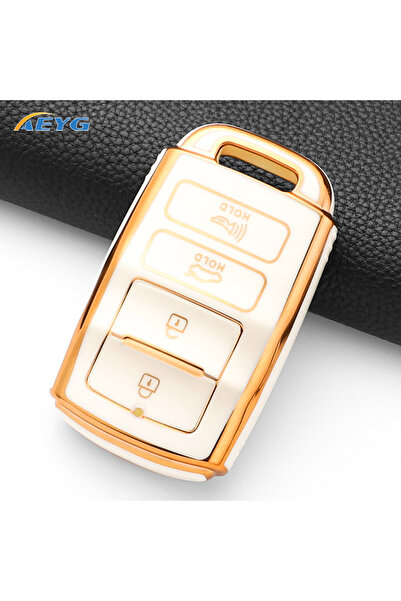Choice16 G-White Fashion Soft TPU Car Remote Key Case Cover For KIA Cadenza K...