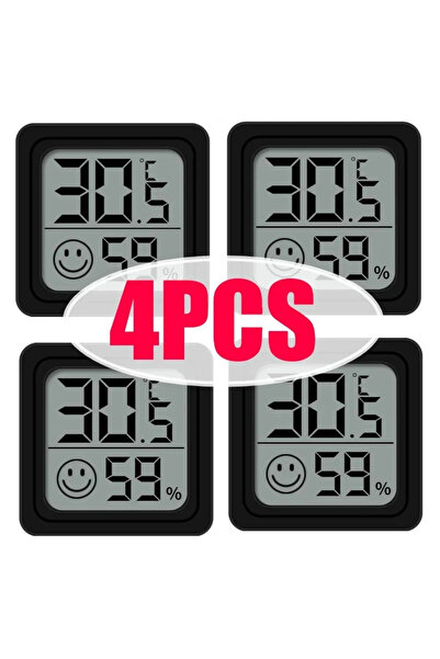 Choice5 4PCS-Black Mini LCD Digital Thermometer Hygrometer Indoor Room Temper...