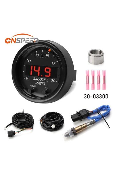 Choice CNSPEED Car New O2 Air Fuel Ratio Gauge Kit EM 30-0300 X-Series Wideba...