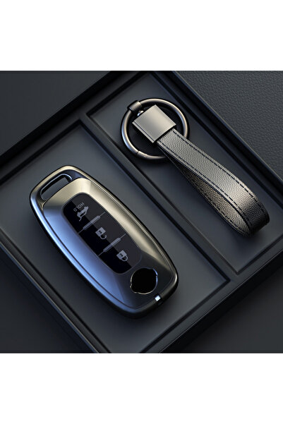 Choice1 سلسلة مفاتيح رمادية بثلاثة أزرار، غطاء سيارة عن بعد لنيسان إكس-تريل T...