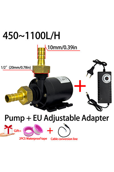 Choice1 EU DC 6-24V 10MM EU Adapter Brushless Motor Water Pump, DC6~24V 1100L...