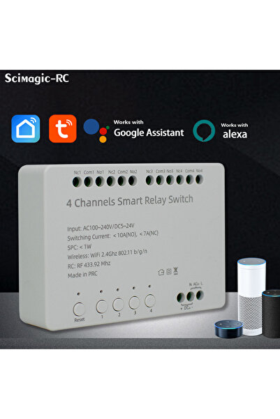 Choice وحدة تحكم ذكية جديدة من Tuya تعمل بتقنية الواي فاي، بأربعة قنوات، تعمل...