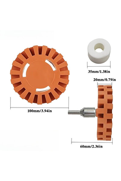 Choice ممحاة سيارة 100 مم لإزالة لاصق العجلات، محول مثقاب كهربائي لتنعيم العج...