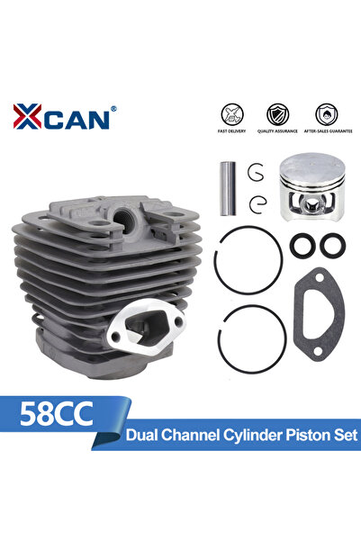 Choice XCAN 1 Set 58CC Dual Channel Cylinder and Piston Set for Chain Saw Bru...