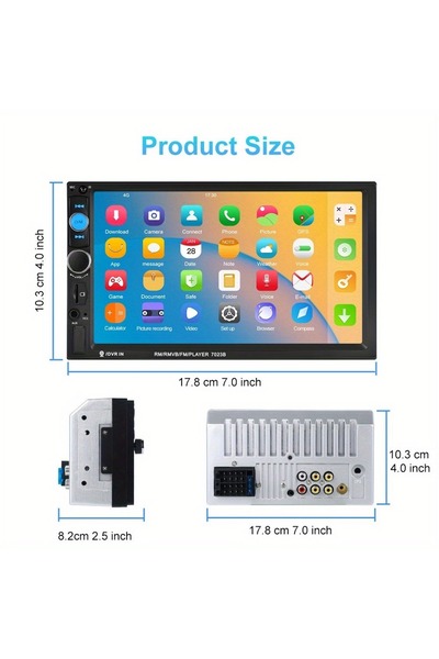 Choice 2 DIN Car Radio Blue//tooth, Double DIN Car Stereo/Audio, 17.78 cm Scr...