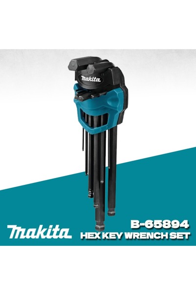 Choice مجموعة مفاتيح سداسية من ماكيتا B-65894، 9 قطع، بأحجام متعددة، مفتاح سد...