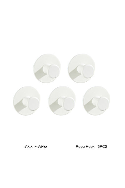 Choice1 White 5Pcs 1/3/5pcs Self-Adhesive Towel Hooks 304 Stainless Steel Sti...