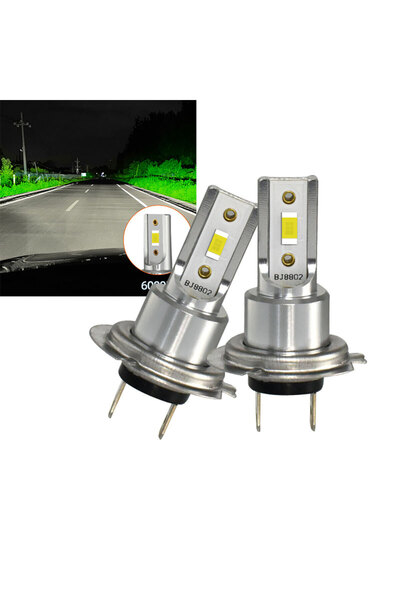 Choice1 H7 2PCS 6000K White 2PCS P2MAX H7 LED Bulbs with 3570 LED Chipsets Po...