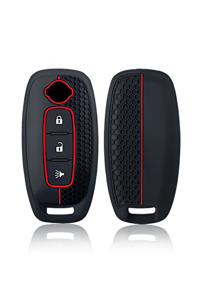 Choice غطاء مفتاح سيارة سيليكون بثلاثة أزرار لسيارات نيسان إكس-تريل T33، كيكس...