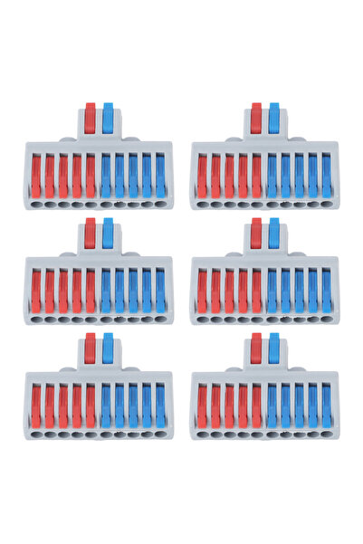 Choice black red Lever Wire Connector 2 in 10 Out Quick Connect Electrical Wi...