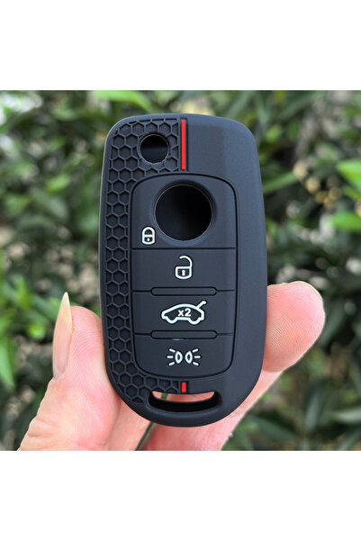 Choice black New Silicone Key Case Cover for Fiat Cronos Egea 500X Toro Tipo ...