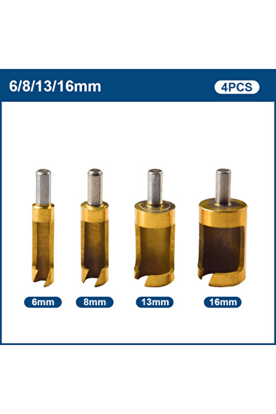 Choice مجموعة من 4 قطع من مثقاب XCAN، مثقاب أسطواني مطلي بالتيتانيوم، قاطع سد...