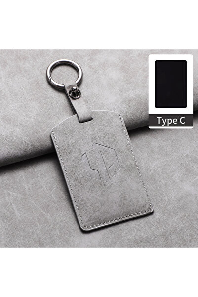 Choice C-grey chain Leather Car Key Case Cover Shell For Leapmotor C10 C16 C1...
