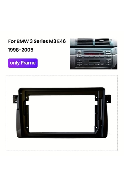 Choice1 black 9 inch Frame 2 Din Car Radio Fascia for BMW E46 M3 318/320/325/...