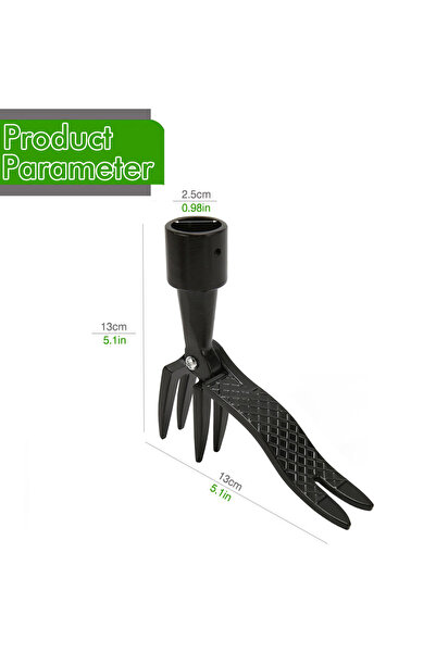 Choice أداة إزالة الأعشاب الضارة السوداء القائمة، رأس بلاستيكي هندسي بديل لدو...