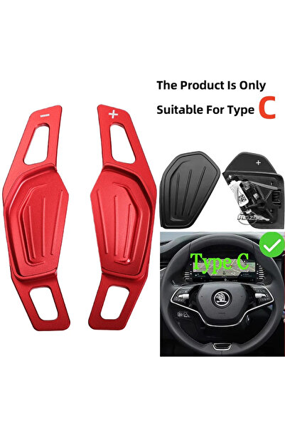 Choice1 مبدلات سرعة يدوية من سبائك الألومنيوم الحمراء من النوع C لسيارات سكود...