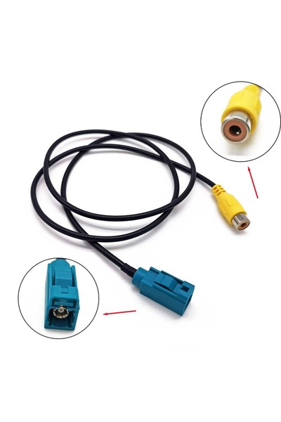 Choice 100CM Car Reversing Camera Adapter Cable Fakra Female Z to RCA for Mer...