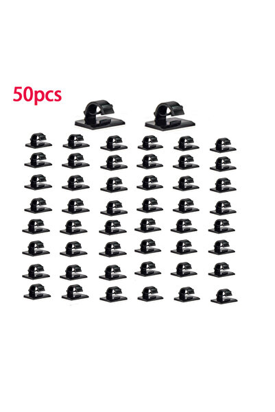 choice2 50 قطعة من مشابك الكابلات اللاصقة (35/50 قطعة) - مشابك أسلاك - تنظيم ...