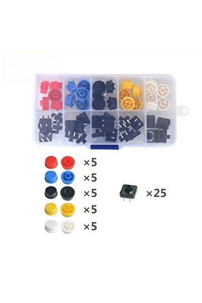 Choice YTDMEN 25PCS 25PCS/box Micro Switch Button Switch Momentary 12*12*7.3M...