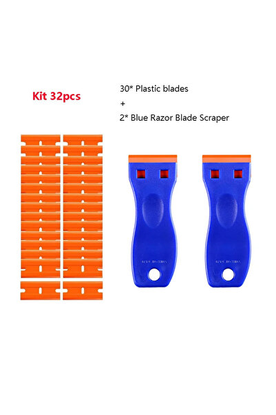 Choice طقم أدوات كشط بلاستيكية مكون من 32 قطعة، يتضمن شفرات حلاقة بلاستيكية، ...