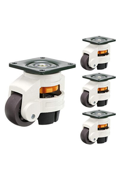 Choice1 42x42mm 4Pcs Leveling Machine Caster, Top Plate Leveling Wheel with R...