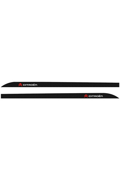 Choice 2pcs-Citroen 2pcs Car Door Side Skirt Car Body Decal Carbon Fiber Stic...