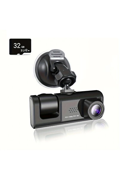 choice2 كاميرا أمامية للسيارة بعدستين وذاكرة 32 جيجابايت بدقة 1080 بكسل عالية...