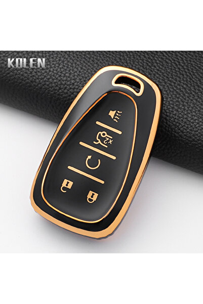 Choice26 غطاء مفتاح سيارة أنيق من مادة TPU باللون الأسود، بخمسة أزرار، مناسب ...