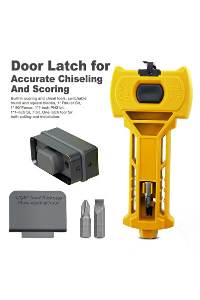 Choice1 Yellow Door Latch Installation Kit Built-in Scoring Chisel Tools Chis...