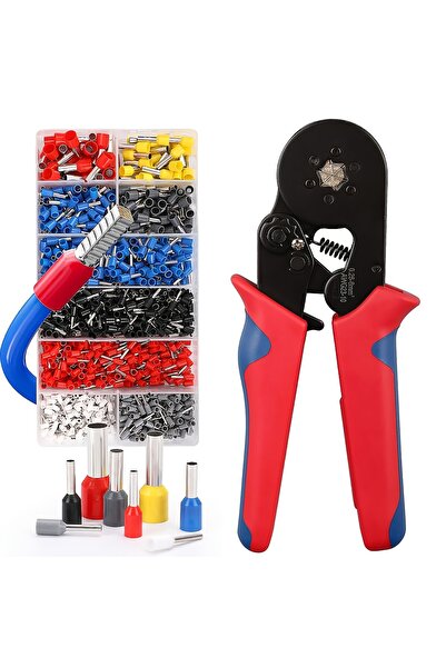choice2 C Ferrule Crimping Tool Kit, Ferrule Crimper Plier (AWG23-10), Self-a...