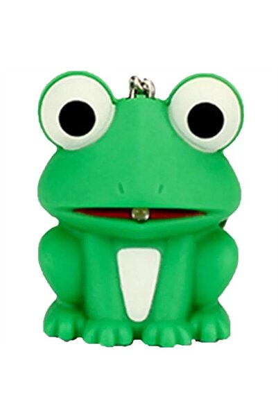 Choice سلسلة مفاتيح مضيئة بضوء LED أخضر وصوت، سلسلة مفاتيح على شكل ضفدع أخضر،...