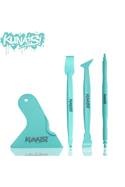 Choice مجموعة أدوات تشذيب خاصة لفيلم KNSCar، زرقاء اللون، مكونة من 4 قطع، تتض...