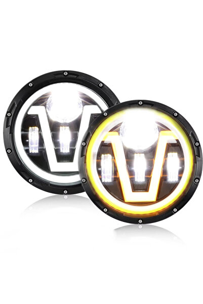 Choice 2PCS Style A 2PCS 7 Inch Motorcycle LED Headlight Hi/Low Beam DRL Turn...