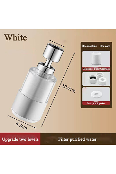 Choice1 WHITE 2 Gear Faucet Filter Kitchen Foamer Shower Universal Rotary Wat...