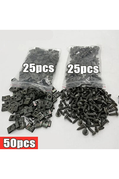Choice5 50pcs set Mixed Car Motorcycles Metal Screw Tapping Fastener Clip U-T...