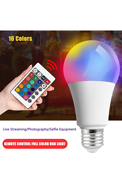 Choice 5W A60 LED RGB Light Bulb AC 220V 230V E27 Bombillas LED IR Remote Con...
