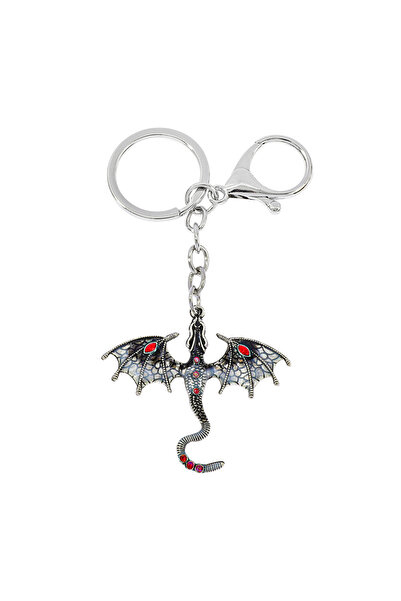 Choice1 SQ2378 Fantasy Fourth Wing Dragon Metal Keychain Vintage Gothic Coupl...