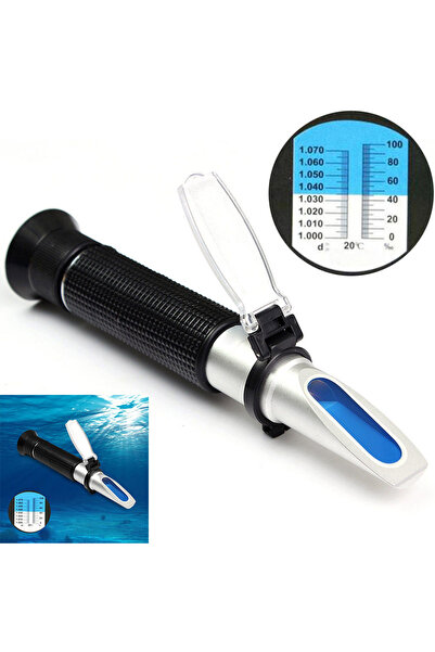 Choice مقياس ملوحة أسود اللون، مقياس انكسار مزدوج، من 1.0 إلى 1.07، جهاز اختب...