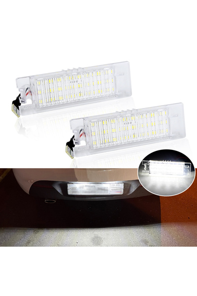 Choice قطعتان من مصابيح LED بيضاء، قطعتان من مصابيح لوحة ترخيص LED بيضاء بتقن...