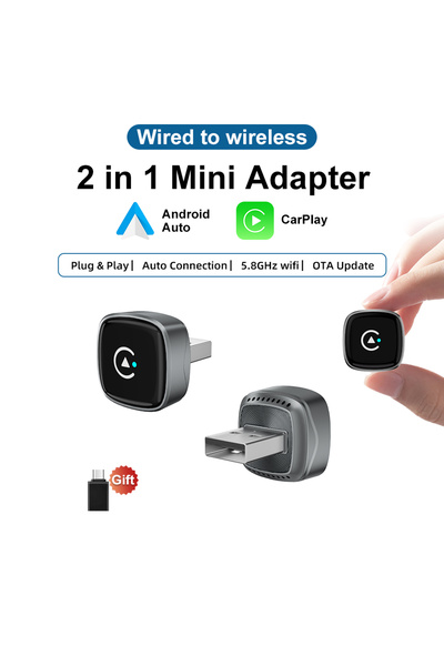 Choice محول لاسلكي واحد 2026 لـ CarPlay و Android Auto، دونجل USB، صندوق صغير...