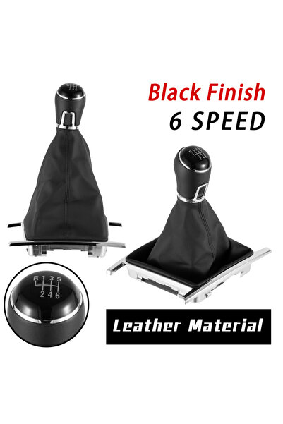 Choice1 مقبض ناقل حركة جلد جديد بست سرعات، ملحقات داخلية لسيارات فولكس فاجن أ...