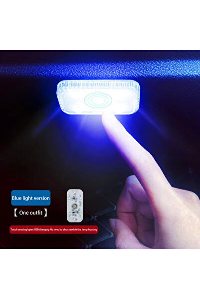 Choice1 مصباح LED أزرق صغير لاسلكي يعمل باللمس، إضاءة داخلية للسيارة، مصباح ق...