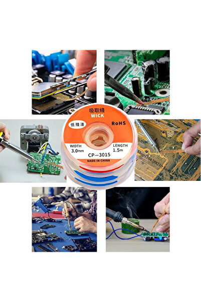 Choice 10 قطع من فتيل اللحام، 1.5 مم × 1.5 م، عبوة من 10 قطع، جديلة فتيل لحام...