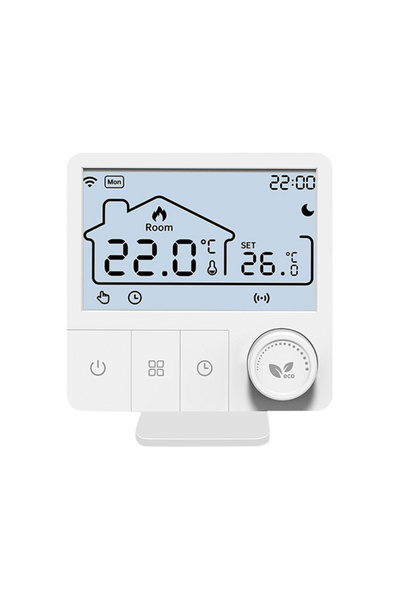 Choice جهاز تحكم حراري لاسلكي من نوع Tuya RF868 يعمل بتقنية WiFi، إصدار أبيض ...