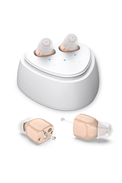 Choice سماعة أذن صغيرة قابلة لإعادة الشحن من براون CIC، سماعات أذن للصم وكبار...