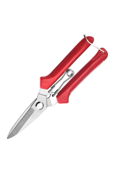 Choice مقص تقليم باي أحمر 190 مم، شفرة مستقيمة من الفولاذ المقاوم للصدأ، حاد،...